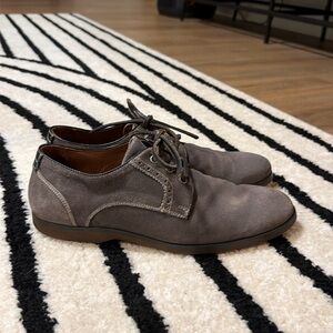 John Varvatos Pressed Suede Boot with leather accents